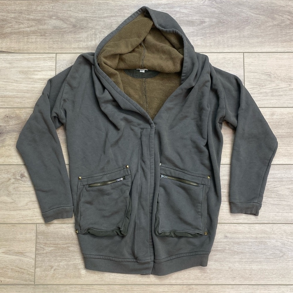 Wilfred Rousseau Hoodie Lagenlook Baggy Grunge Forest‎ Studs
